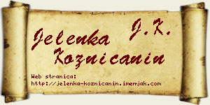 Jelenka Kozničanin vizit kartica